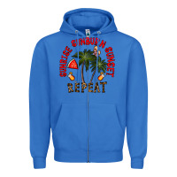True Royal sunrise sunburn sunnset repeat Zipper Hoodie - CowhideDigitalArt