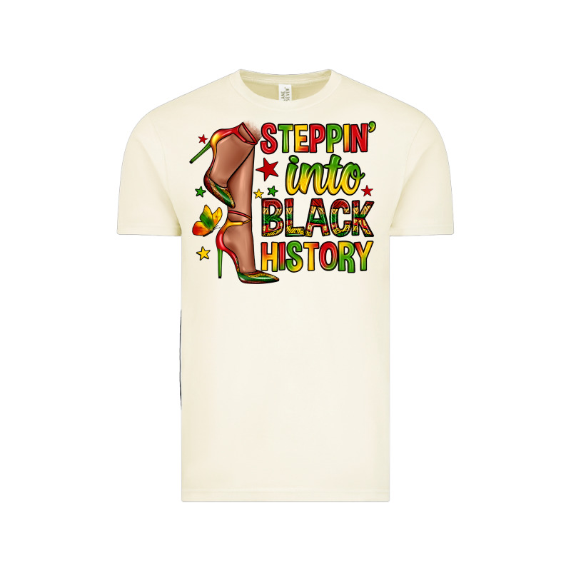 Steppin Into Black History Vintage Tee by Zillion Design Studio | Teevron