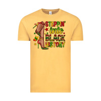 Vintage Mustard steppin into black history Vintage Tee - Zillion Design Studio