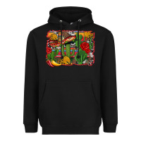 Black mexican cacti background Heavyweight Hoodie - Artiststas