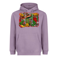 Lavender mexican cacti background Heavyweight Hoodie - Artiststas