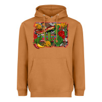 Meerkat mexican cacti background Heavyweight Hoodie - Artiststas