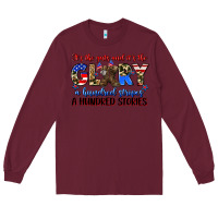 Burgundy it's the guts and it's the glory a hundred stripes Long Sleeve Tee - Zillion Design Studio