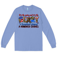 Colony Blue it's the guts and it's the glory a hundred stripes Long Sleeve Tee - Zillion Design Studio
