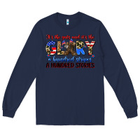 Navy it's the guts and it's the glory a hundred stripes Long Sleeve Tee - Zillion Design Studio