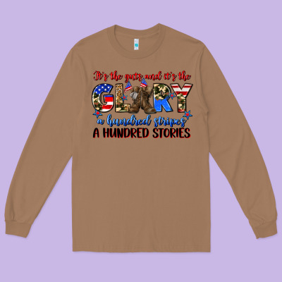 It's The Guts And It's The Glory A Hundred Stripes Long Sleeve Tee Designed By Zillion Design Studio