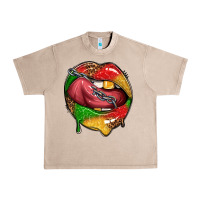 French Oak juneteenth day lips Urban Heavy Tee - texasbilliewilder