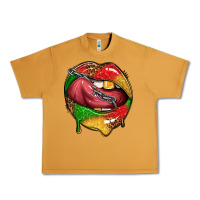 Peanut Butter juneteenth day lips Urban Heavy Tee - texasbilliewilder
