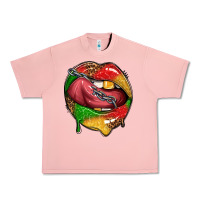 Salmon juneteenth day lips Urban Heavy Tee - texasbilliewilder