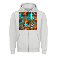 Dove Grey western sunset bison and sunflowers seamless pattern Zipper Hoodie - HRA Design Shop