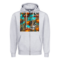 Heather Grey western sunset bison and sunflowers seamless pattern Zipper Hoodie - HRA Design Shop