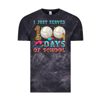Cloud Black i just served 100 days of school volleyball Vintage Tee - Zillion Design Studio