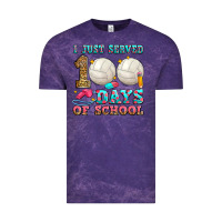 Cloud Purple i just served 100 days of school volleyball Vintage Tee - Zillion Design Studio