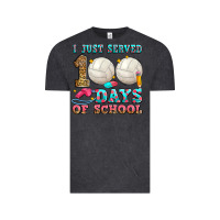 Vintage Black i just served 100 days of school volleyball Vintage Tee - Zillion Design Studio