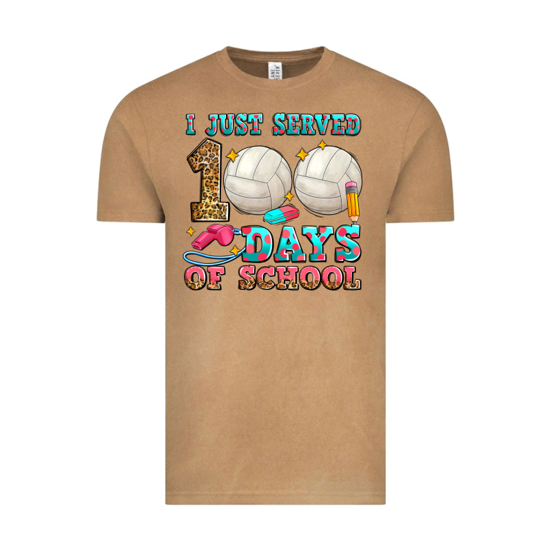 I Just Served 100 Days Of School Volleyball Vintage Tee by Zillion Design Studio | Teevron