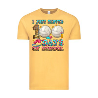 Vintage Mustard i just served 100 days of school volleyball Vintage Tee - Zillion Design Studio