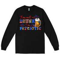 Black i'm not drunk i'm patriotic zillion Long Sleeve Tee - Zillion Design Studio
