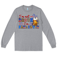 Heather Grey i'm not drunk i'm patriotic zillion Long Sleeve Tee - Zillion Design Studio