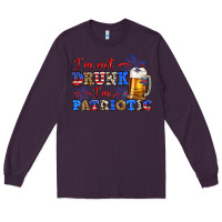 Plum i'm not drunk i'm patriotic zillion Long Sleeve Tee - Zillion Design Studio