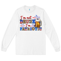 White i'm not drunk i'm patriotic zillion Long Sleeve Tee - Zillion Design Studio