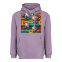 Lavender celebrity hat with leopard Heavyweight Hoodie - BundleAndBundleShop