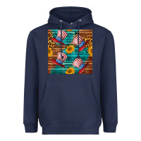 Navy celebrity hat with leopard Heavyweight Hoodie - BundleAndBundleShop