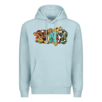 Blue Mist one baby cow Premium Hoodie - NancyCooperArtShop