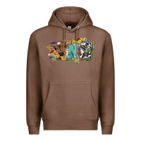 Chestnut one baby cow Premium Hoodie - NancyCooperArtShop