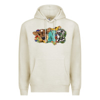 Oatmeal Heather one baby cow Premium Hoodie - NancyCooperArtShop