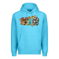 Ocean Blue one baby cow Premium Hoodie - NancyCooperArtShop