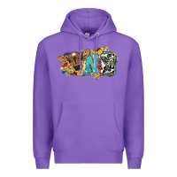 Purple one baby cow Premium Hoodie - NancyCooperArtShop