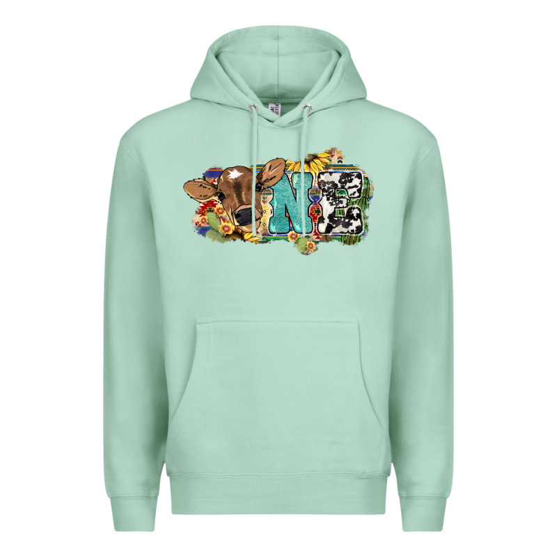 One Baby Cow Premium Hoodie by NancyCooperArtShop | Teevron
