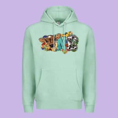 One Baby Cow Premium Hoodie Designed By Nancycooperartshop