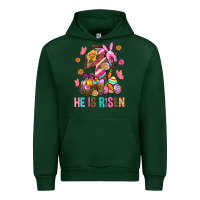 Forest Green He Is Risen Easter Urban Hoodie - BundleAndBundleShop