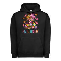 Pigment Black He Is Risen Easter Urban Hoodie - BundleAndBundleShop
