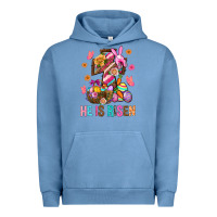 Pigment Pebble Blue He Is Risen Easter Urban Hoodie - BundleAndBundleShop