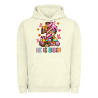 Pigment Pistachio He Is Risen Easter Urban Hoodie - BundleAndBundleShop