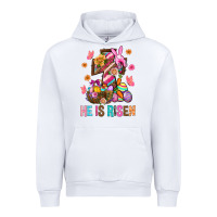 White He Is Risen Easter Urban Hoodie - BundleAndBundleShop