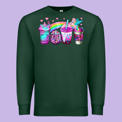 Unicorn Coffee Premium Sweatshirt Designed By Jasminsmagicworld
