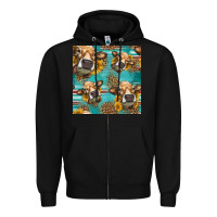 Black western sunflowers cow seamless pattern Zipper Hoodie - HRA Design Shop