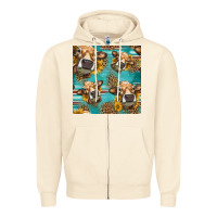 Sandshell western sunflowers cow seamless pattern Zipper Hoodie - HRA Design Shop
