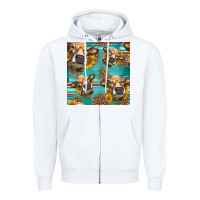 White western sunflowers cow seamless pattern Zipper Hoodie - HRA Design Shop