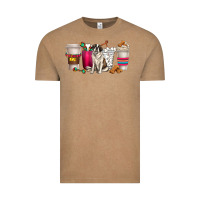 Vintage Coffee st. bernard dog coffee cups Vintage Tee - texasbilliewilder