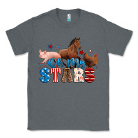 Charcoal Heather Horse pig chicken with oh my stars Classic Tee - Neo Western