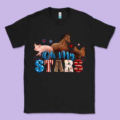 Horse Pig Chicken With Oh My Stars Classic Tee Designed By Neo Western