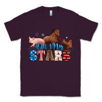 Plum Horse pig chicken with oh my stars Classic Tee - Neo Western