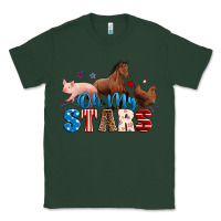 Sports Green Horse pig chicken with oh my stars Classic Tee - Neo Western