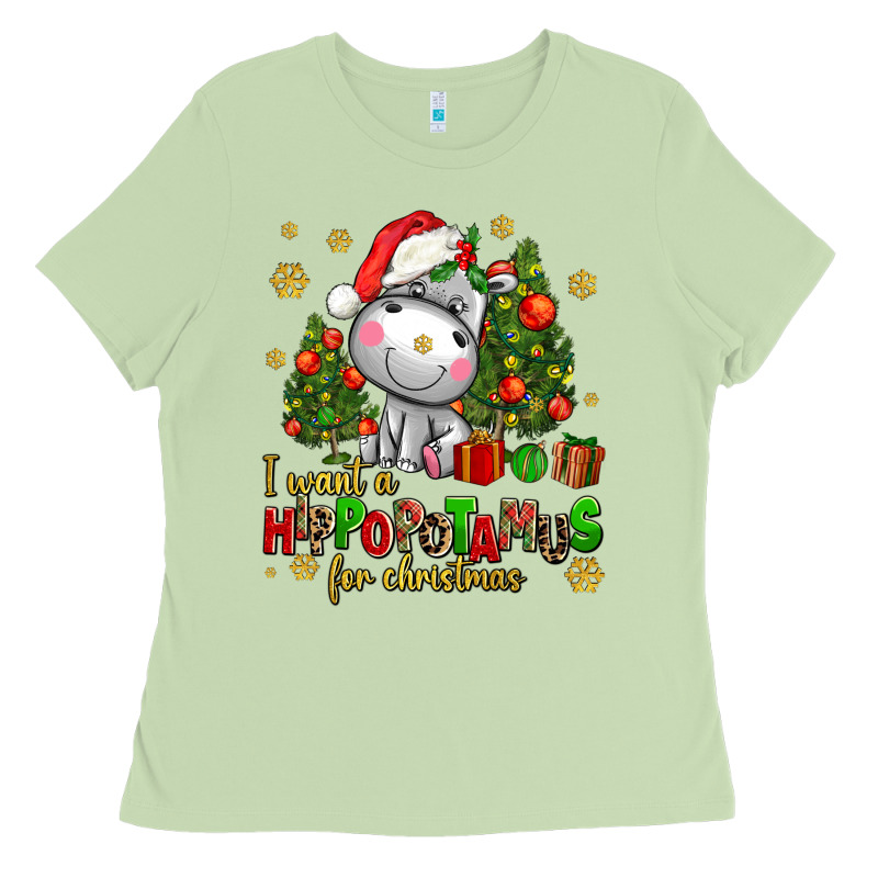 I Want A Hippopotamus For Christmas Ladies Tee by AdoDesignShop | Teevron