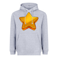 Heather Grey 3d golden stars Heavyweight Hoodie - AdoDesignShop