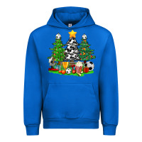Cobalt Christmas With Soccer Trees Urban Hoodie - BundleAndBundleShop
